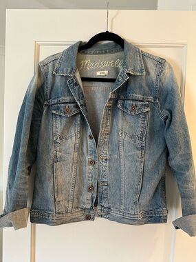 Madewell Light Blue Denim Jacket with Script Logo